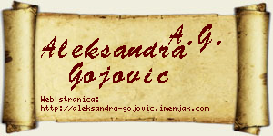 Aleksandra Gojović vizit kartica
